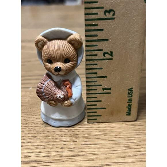 Homco Figurine Autumn Harvest Thanksgiving Bear Holiday Vintage - Picture 6 of 6